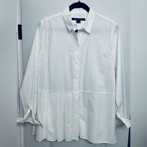 French Connection White Women’s Tunic, 100% Cotton, Sz 8